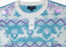 33 Degrees Women’s Size XXL Christmas Knit Sweater Snowflake Reindeer