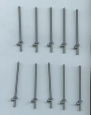 LEGO x 10 Flat Silver Minifigure, Weapon Lance castle 3849