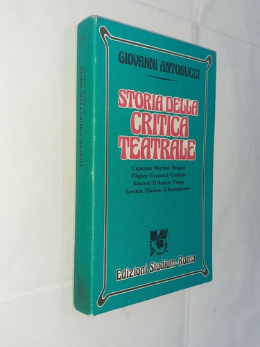STORIA DELLA CRITICA TEATRALE - GIOVANNI ANTONUCCI - STUDIUM - 1990 - 第 1/1 張圖片
