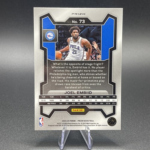 2023-24 Prizm Joel Embiid Green Prizm #73 Philadelphia 76ers NBA - Picture 2 of 2