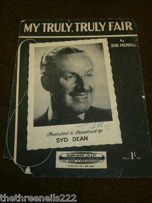 ORIGINAL NOTEN - MY REALLY, REALLY FAIR - SYD DEAN