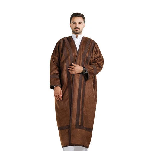 Farwa Classic - Warm Winter Fur Coat - Cloak Arab Bisht dress- Men’s Farwa - Image 2 of 4
