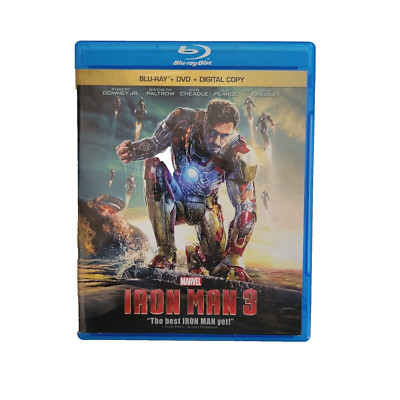Iron Man 3 (Blu-ray/DVD, 2013, 2-Disc Set, Includes Digital Copy