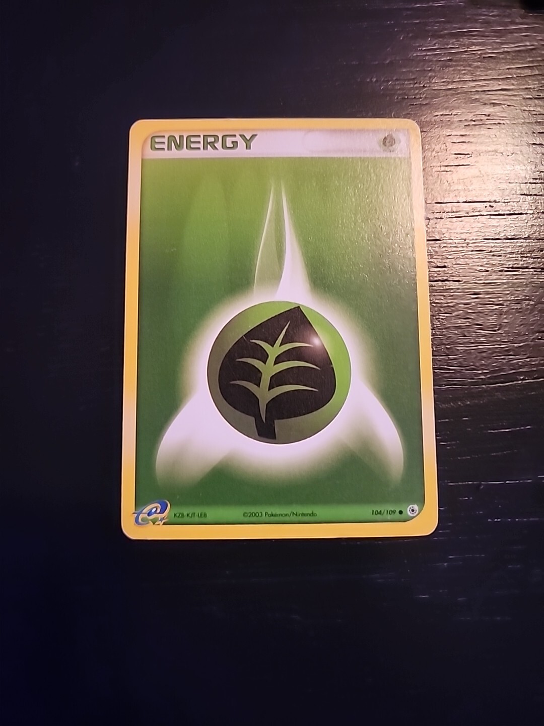 Ruby & Sapphire - Grass Energy - Common 104/109 Pokemon Card - 2003 Trading Card