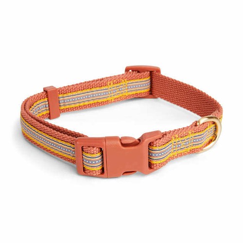 YOULY The Wanderer Blue Stitched Dog Collar, Large