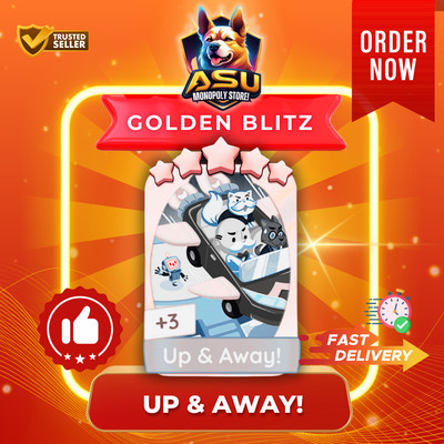 UP & AWAY! - Mono_poly_Go (GOLDEN BLITZ) - 5 Star Sticker   (FAST SEND)  