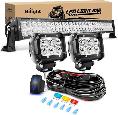 Nilight 32 Inch 180W Spot Flood Combo Led Light Bar 2Pcs 18W 4Inch Spot ...