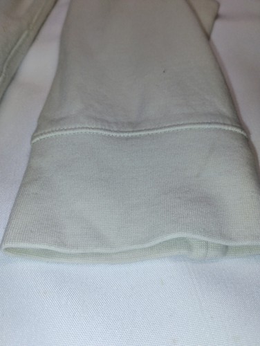 Ralph Lauren Cream Blue Polo Logo Long Sleeve Cotton Zip Collar SZ Med Shirt - Picture 5 of 15