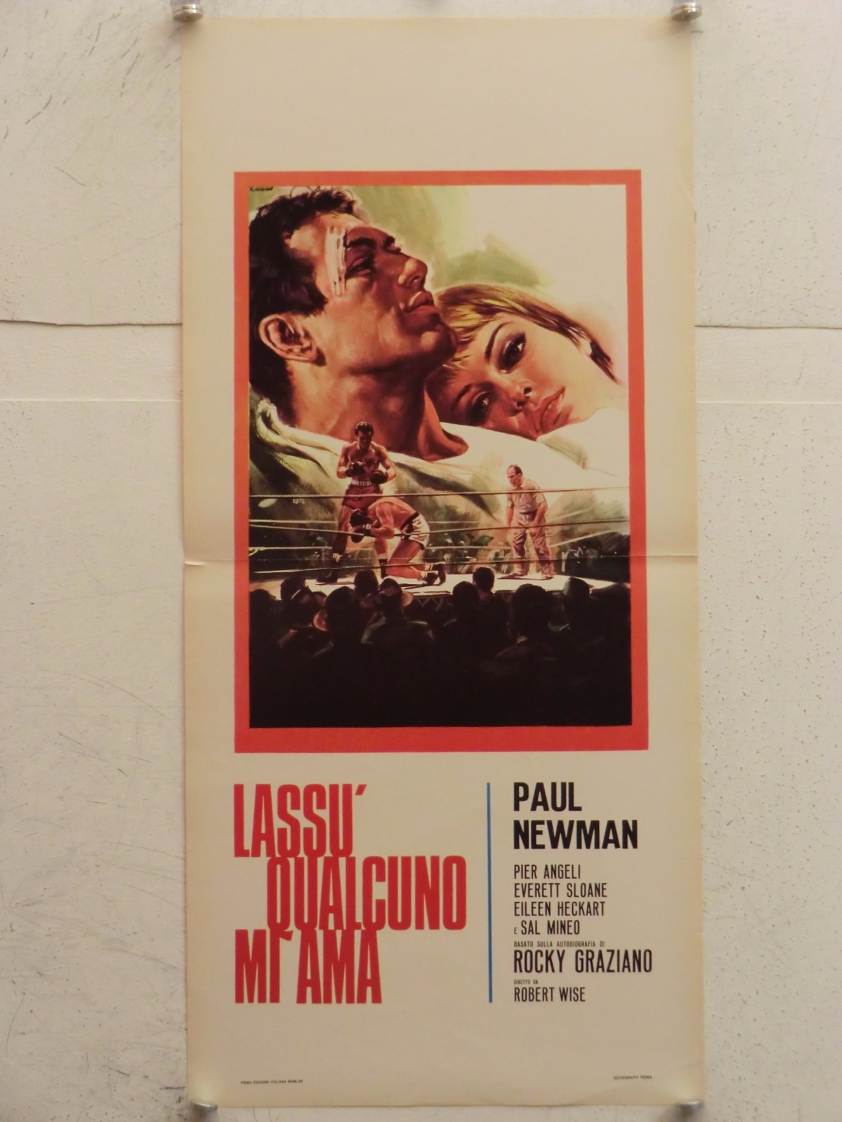Locandina originale film Lassù qualcuno mi ama (1956) - Regia di Robert Wise