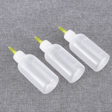 Botella aplicadora de pegamento 6X50 ml botella exprimidora blanca transparente acolchado hágalo usted mismo herramienta artesanal