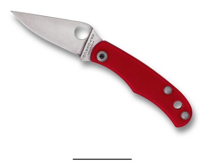 Spyderco BUG Folding Knife 1.27'' Drop Point Blade w/ Red G-10 Handle  C133GRDP