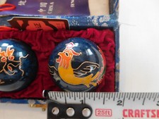 Vtg Authentic Chinese Meditation Stress Baoding Balls Cloisonne Dragon Chime