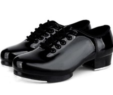 Black Tap Jazz Shoes Lace Up Size 36 Big Kids 4 Bx1