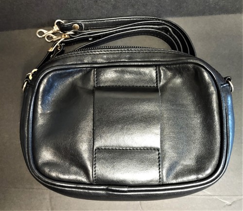 Vintage MICHEL JORDI 5""x7"" Umhängetasche/Gürteltasche grün Wildleder schwarz Leder EUC - Bild 3 von 10