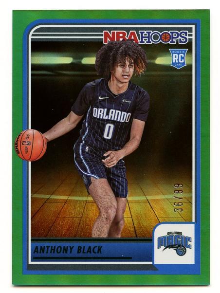 2023-24 Hoops #257 Anthony Black Orlando Magic Rookie Card RC Green Holo /99