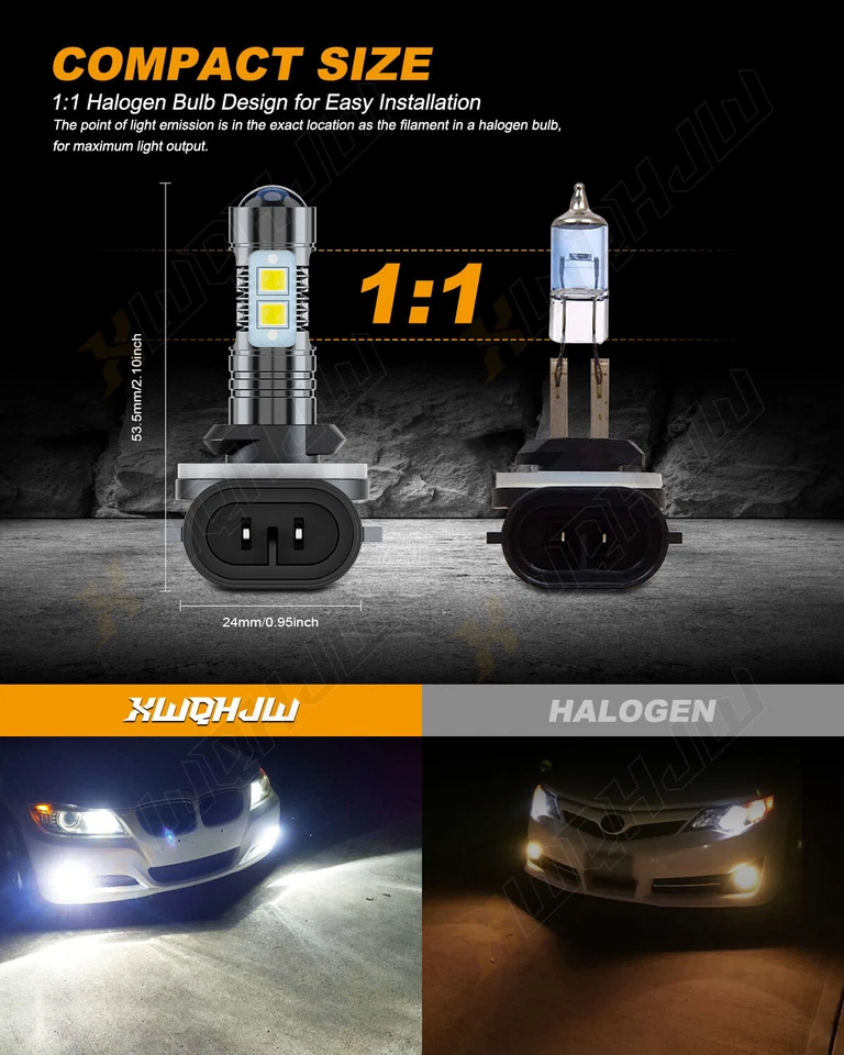 2 Ultra Bright LED Headlight Bulbs for 2012-2014 Polaris Ranger 400 - Image 2 of 4