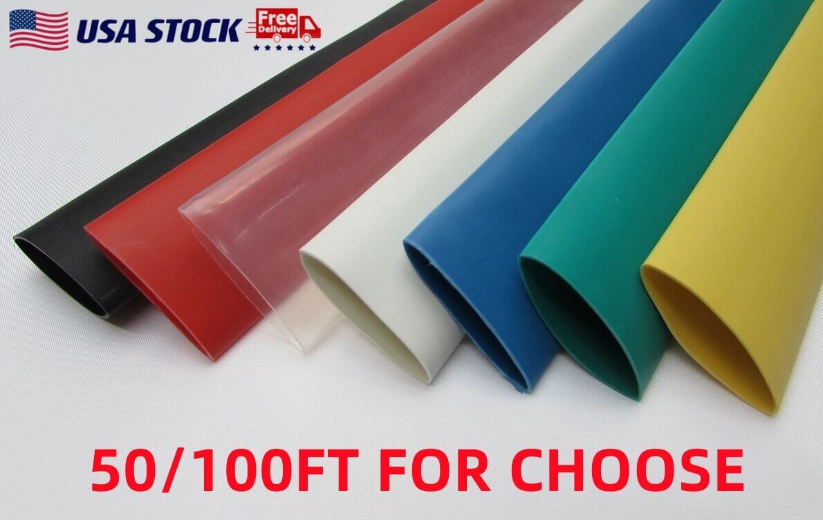 50/100FT Heat Shrink Tubing Tube Dual 3:1 Marine Adhesive Glue Lined Waterproof