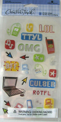 Texting Slang Words | Flat Scrapbook Stickers | Creative Touch