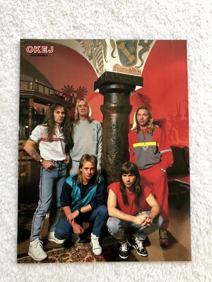 IRON MAIDEN 1987 Dickinson Clipping Poster Swedish Music magazine