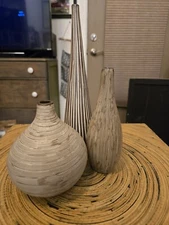 Set of 3 CB2 (Crate and Barrel) mini vases