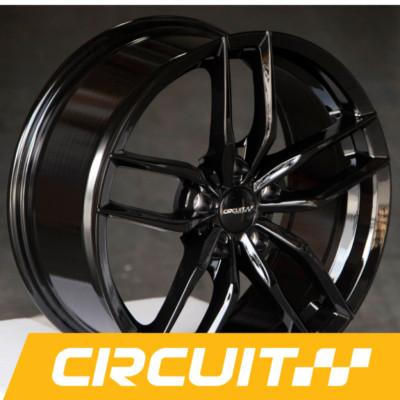 CIRCUIT PERFORMANCE CP34 17x7.5 5x114.3 +35 FULL GLOSS BLACK WHEELS (SET OF 4)