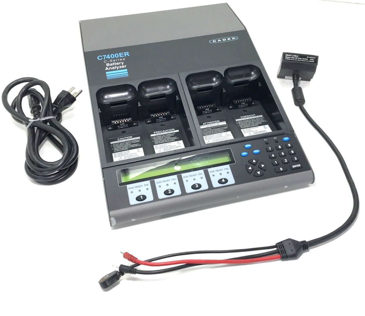 Cadex C7400ER-C 4-Station Battery Analyzer Tester & 07-110-0115