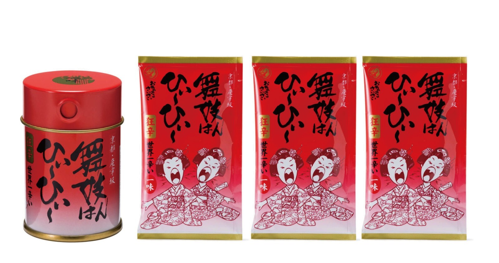 Kyoto Maiko-Han Hi Hi Chilli Powder set  10g can+10g×3 refill Japan