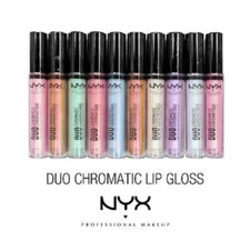 NYX Duo Chromatic Lip Gloss – Choose Your Shade – Professional Makeup
