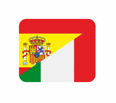 Mousepad Fahne Flagge Spanien-Italien Mauspad