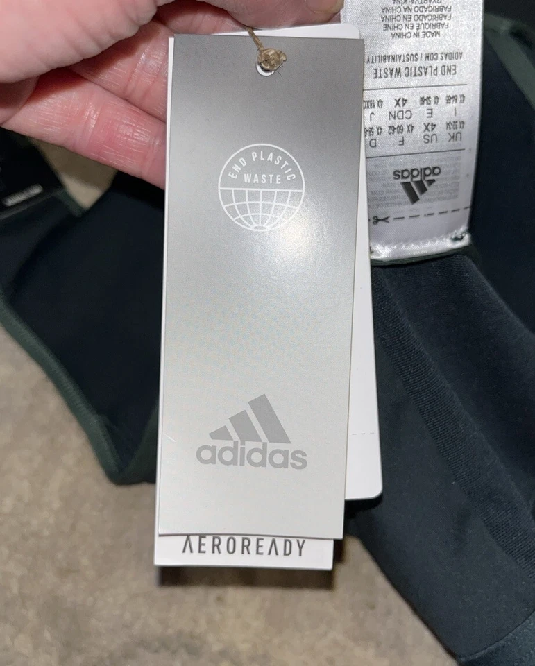 Adidas Aeroready зеленый тренировки йоги Sports бюстгальтер Sz 4XL XXXXL средний поддержки подушечки - Изображение 4 из 4