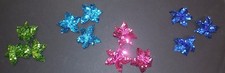 New lot of 3 sequin flowers 4 colors offered Costume Accessory Hair piece 3" dia