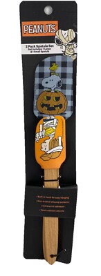 Peanuts Snoopy Peppermint Patty 2 Pack Silicone Pumpkin Halloween Spatula Set