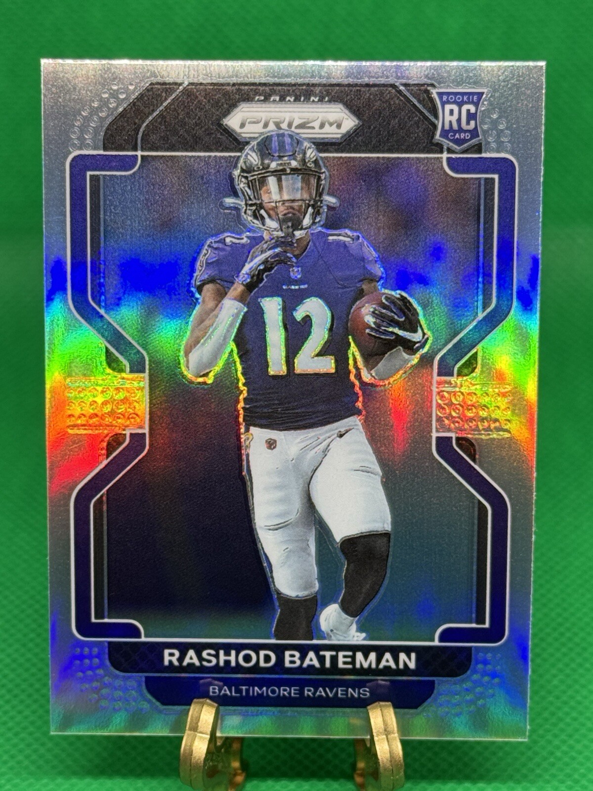 2021 PANINI PRIZM PRIZMS SILVER #340 RASHOD BATEMAN RC PARALLEL