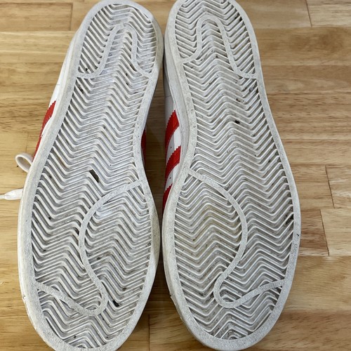 Adidas Superstar White/Red Men 8.5 - Picture 8 of 10