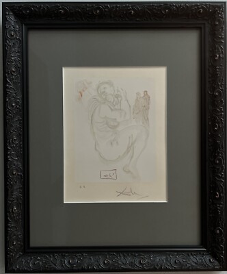 SALVADOR DALI ''PURGATORY DANTE DREAM'' E.A.PLATE SIGNED AND HAND SIGNED IN PENCIL
