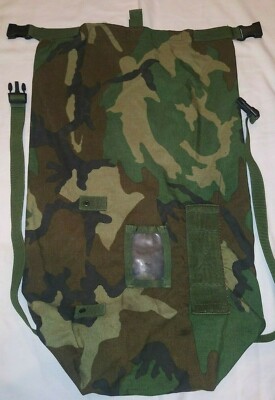 WATERPROOF BDU BATTLE DRESS CAMOUFLAGE BAG W HOOK & LOOP CLOSURE HUNTING BAG