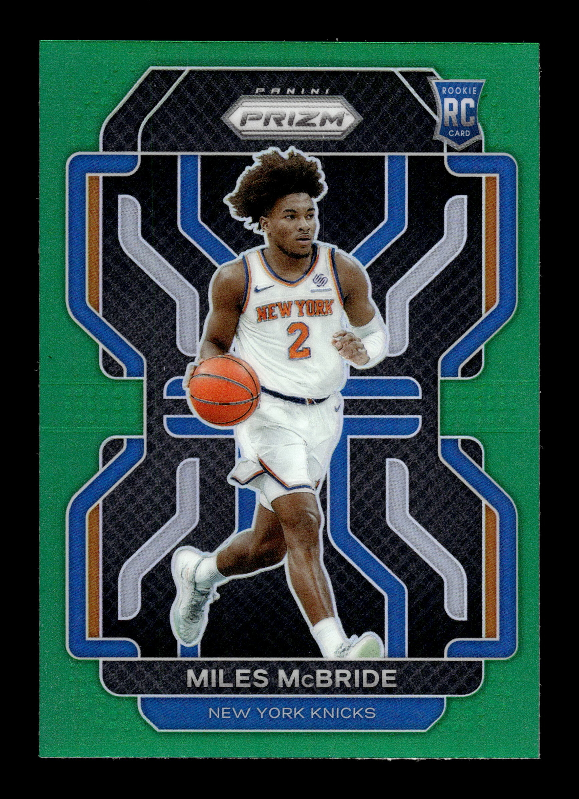 2021-22 Panini Prizm #283 Miles McBride Green Rookie RC SP Parallel NY Knicks