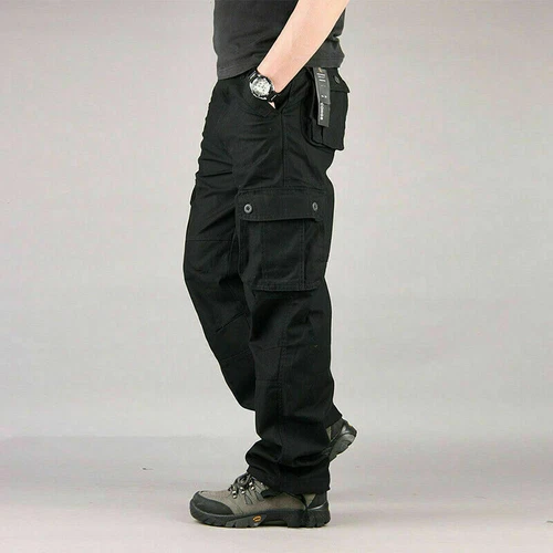 Men's   Outdoor Pocket Pants Tactical Cargo Army Work Trousers Plus Size - Picture 10 of 27
