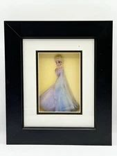 Disney Elsa Frozen 3D Resin Art Thomas Emery Handmade Framed 11x13” Rare HTF