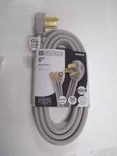 Utilitech Appliance Power Cord 6 ft Wire / Prong Range Cord 0148715 NEW