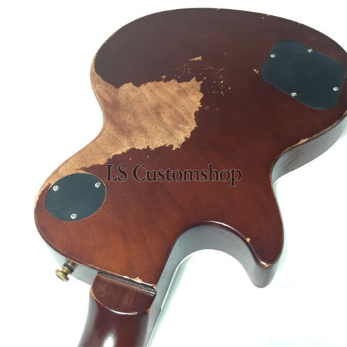 1959 Kirk Greeny Electric Guitar Relic lp Flamed Maple Top Sunburst Fast Ship - Picture 7 of 13