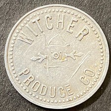 Witcher Produce Co. (Brownwood, TX) Alum G/F 1 Turkey Trade Token 25mm (#2)