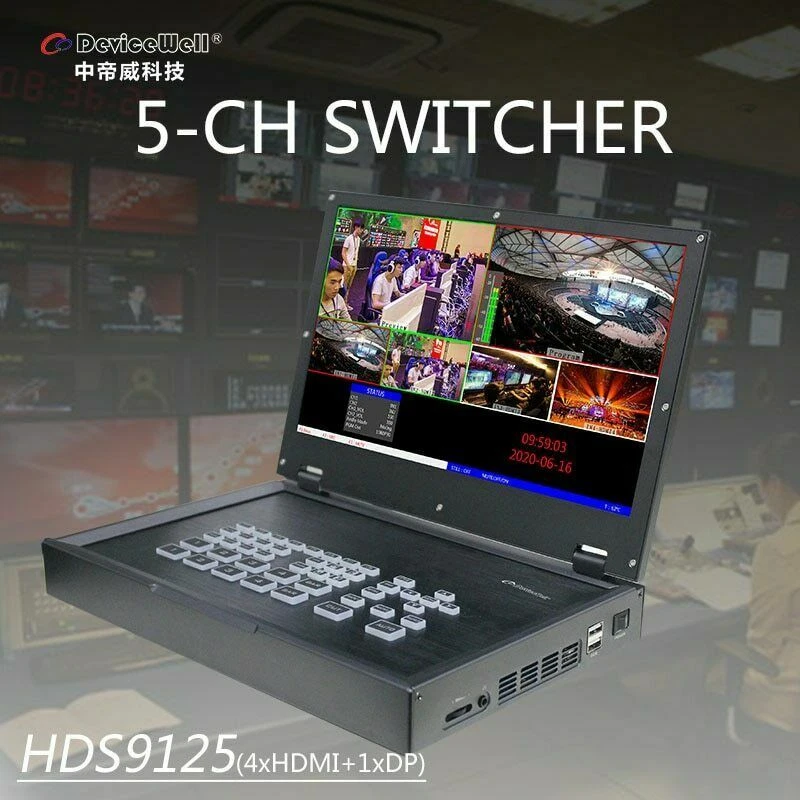 DeviceWell HDS9125 4K 5 Channel HDMI Video Switcher For Live Streaming LCD Monit - Image 2 of 4