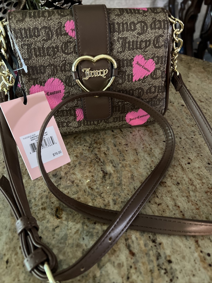☆Juicy By Juicy Couture モコモコクロスボディー(Free Love)☆ JUICY COUTURE Velour Low-Rise Rhinestone Pants - Free Love