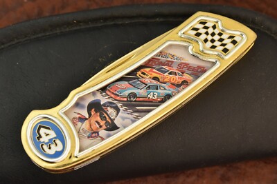 FRANKLIN MINT KNIFE IN ZIPPER POUCH VINTAGE NASCAR RICHARD PETTY