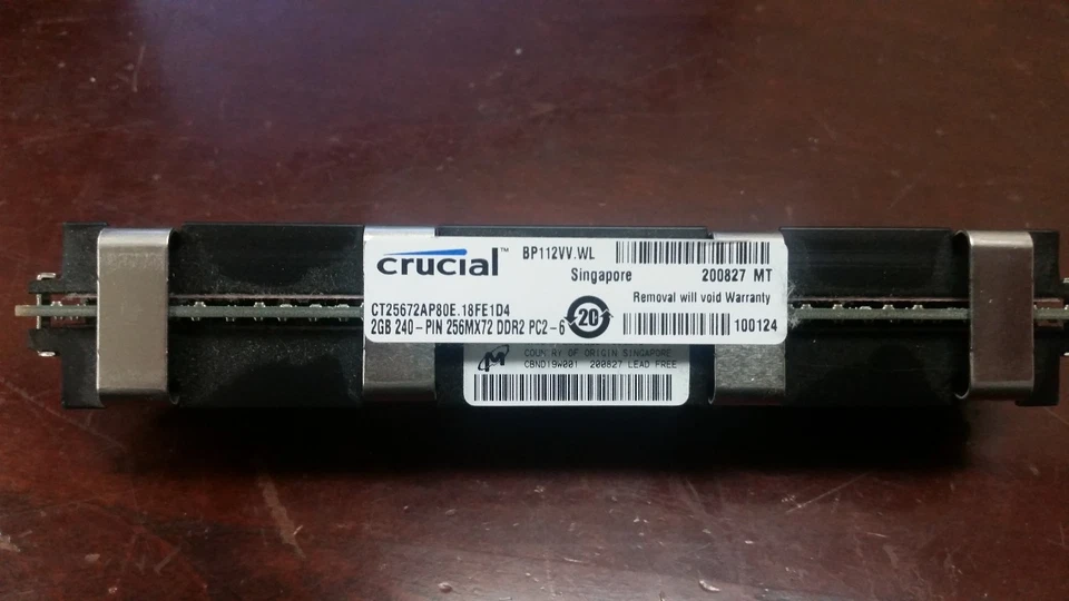 Crucial CT25672AP80E-18FE1D4 2GB DDR2 Apple Server Memory RAM - Image 2 of 2