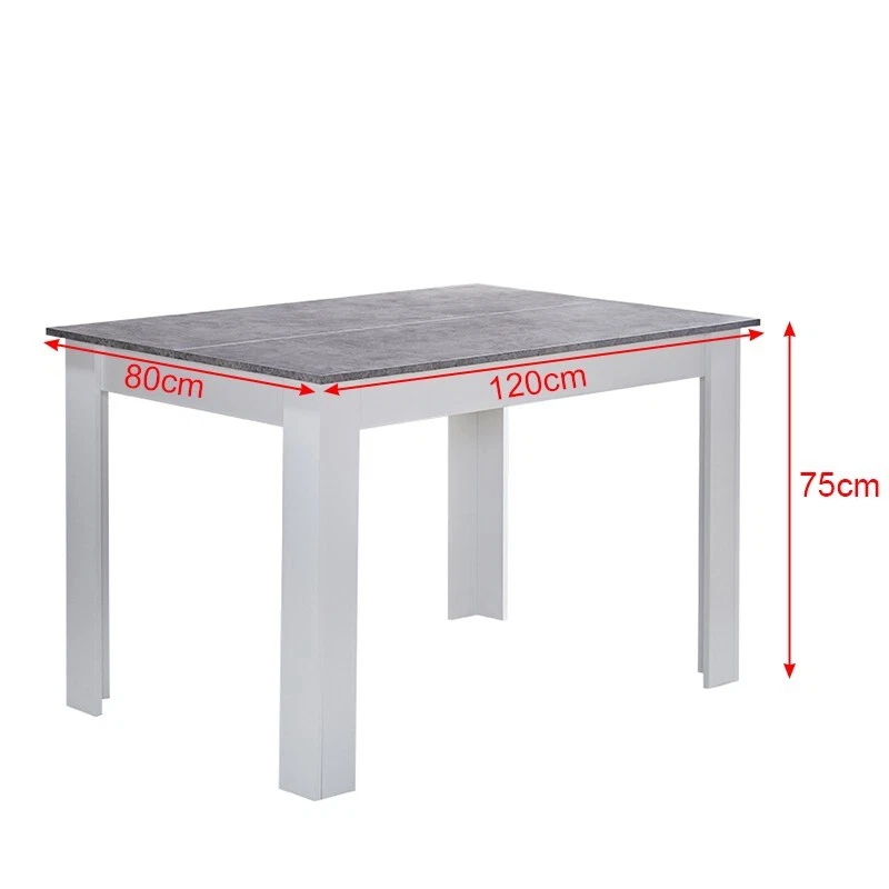 Dining Table Wood Rectangular Kitchen Dining Room 4 Seaters 120*80*75 cm Table - Image 4 of 4