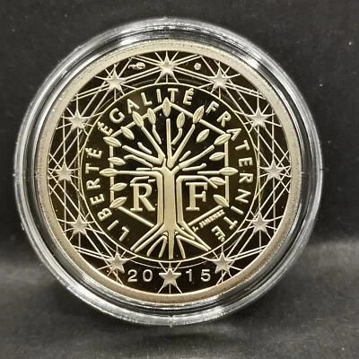 2 EURO 2015 BE BELLE EPREUVE 7500 EX. FRANCE SOUS CAPSULE / PROOF EUROS - Photo 1/3