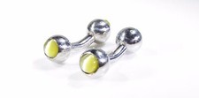 Vintage Mon Art Internazionale Italian 925 Sterling Silver Double-Sided Cufflink