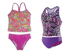 Speedo Girl's Sporty Splice Tankini 2 Piece Swimsuit, Choose Color / Size, NEW